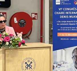 Marie Rabatel prend la parole au congrès de la Chaire Internationale Denis Mukwege