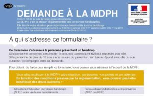 Aide à la constitution du dossier MDPH