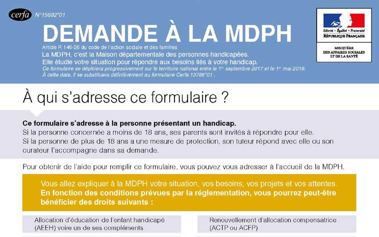 Aide à la constitution du dossier MDPH