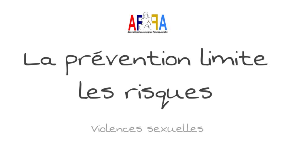 Prévention des violences sexuelles chez les filles, ados et femmes autistes