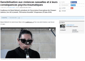 Sensibilisation aux violences sexuelles et à leurs conséquences psycho-traumatiques
